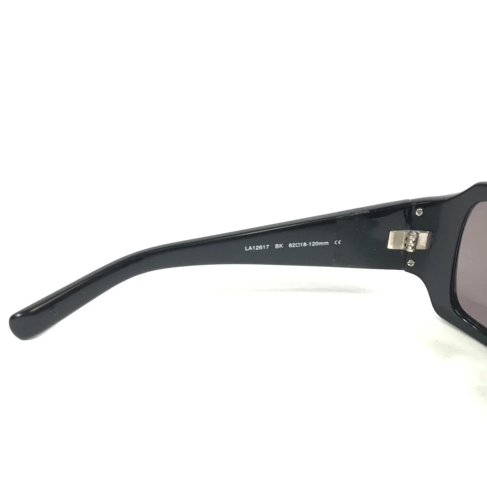 Lacoste Sunglasses LA12617 BK Black Square Frames with Red Lenses 62-18-120